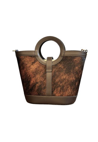 VIA MILANO Mia Borsa A Mano Donna Marrone Nero Animalier MIAMN-AI26