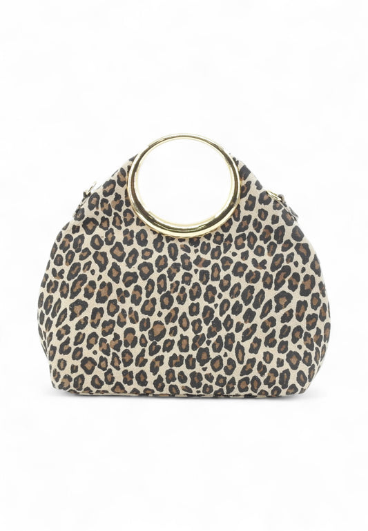 VIA MILANO Vittoria Borsa A Mano Donna Beige Nero Animalier VITTORIABMN-AI26