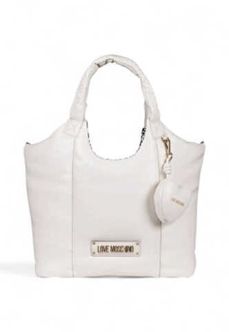 LOVE MOSCHINO Borsa Shopper Donna Bianco Nero JC4321PP0NKM111A-AI26
