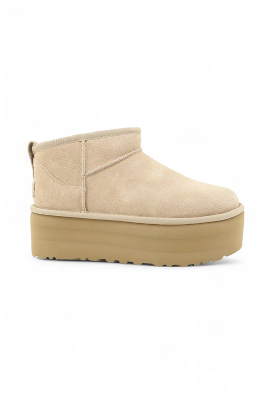 UGG W Classic Ultra Mini Platform Stivaletti Donna Beige W1135092-SAN-AI26