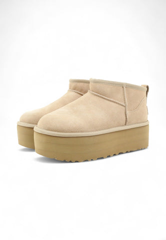 UGG W Classic Ultra Mini Platform Stivaletti Donna Beige W1135092-SAN-AI26