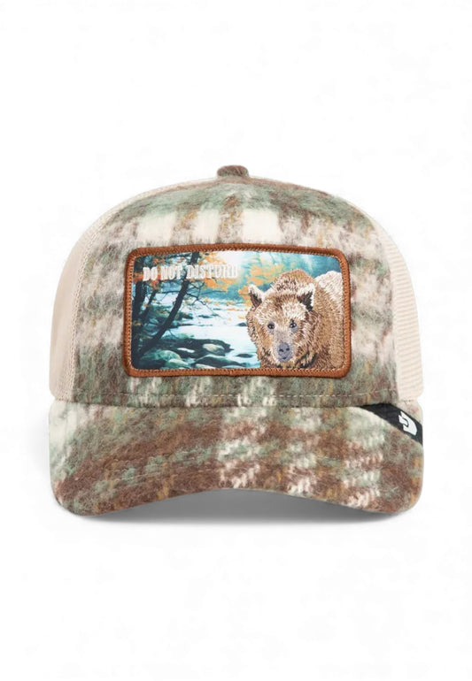 GOORIN BROS Cappello Trucker Do Not Disturb Beige Verde 101-2313-PLAID-AI26