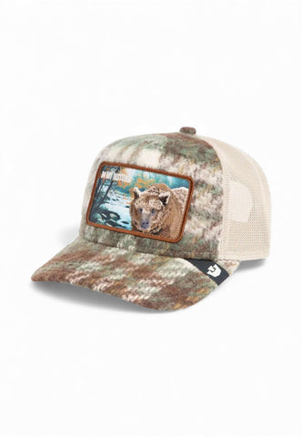 GOORIN BROS Cappello Trucker Do Not Disturb Beige Verde 101-2313-PLAID-AI26