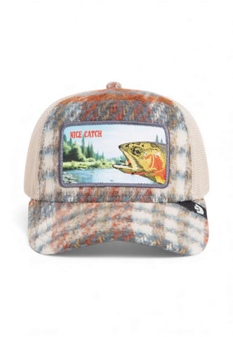 GOORIN BROS Cappello Trucker Catch Beige Blu 101-2312-PLAID-AI26
