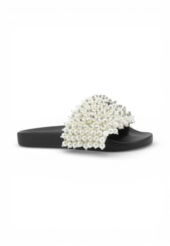 KURT GEIGER Ciabatte Donna Nero Bianco Perle 5392245999-PE26