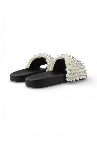 KURT GEIGER Ciabatte Donna Nero Bianco Perle 5392245999-PE26