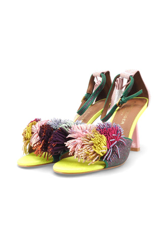 KURT GEIGER Sandali Tacco Donna Rosa Giallo Strass 4366199209-PE26