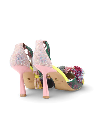 KURT GEIGER Sandali Tacco Donna Rosa Giallo Strass 4366199209-PE26