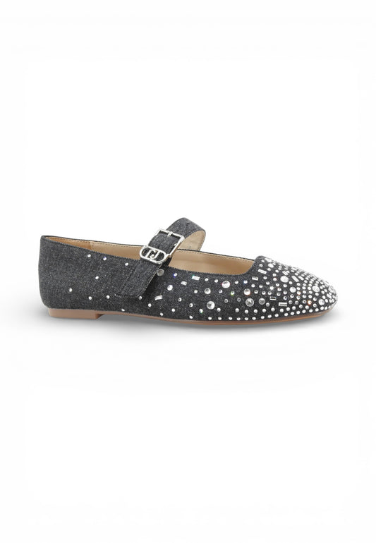LIU JO Ballerine Donna Nero Denim Strass SA6153TX47400737-PE26