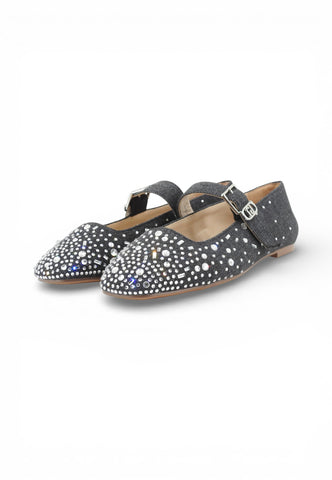 LIU JO Ballerine Donna Nero Denim Strass SA6153TX47400737-PE26