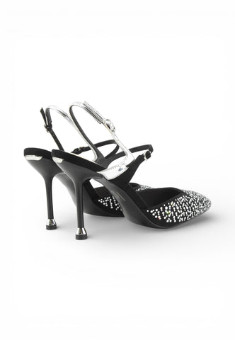 LIU JO Sandali Tacco Donna Nero Argento Strass SA6009TX52701039-PE26