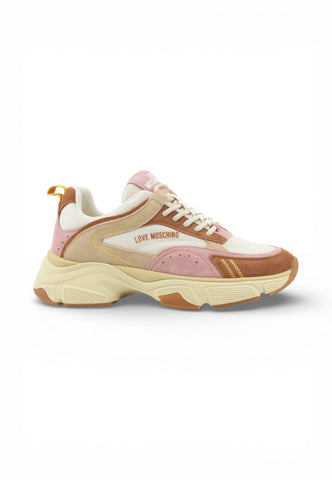 LOVE MOSCHINO Sneakers Donna Beige Rosa JA15426G1OIQ511A-PE26