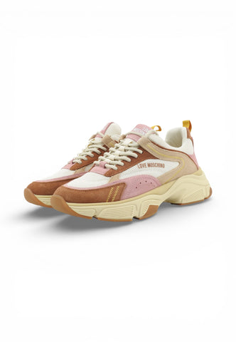 LOVE MOSCHINO Sneakers Donna Beige Rosa JA15426G1OIQ511A-PE26