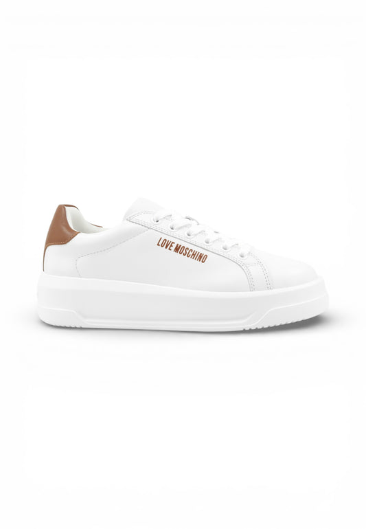 LOVE MOSCHINO Sneakers Donna Bianco Marrone JA15065G1OIAH10B-PE26