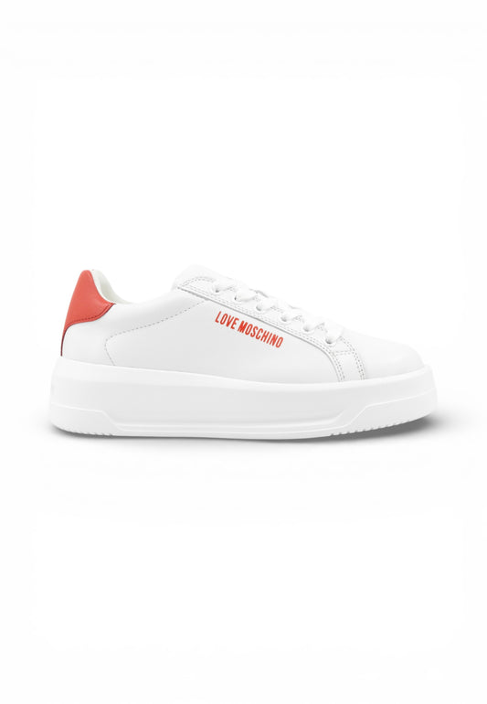 LOVE MOSCHINO Sneakers Donna Bianco Rosso JA15065G1OIAH10C-PE26