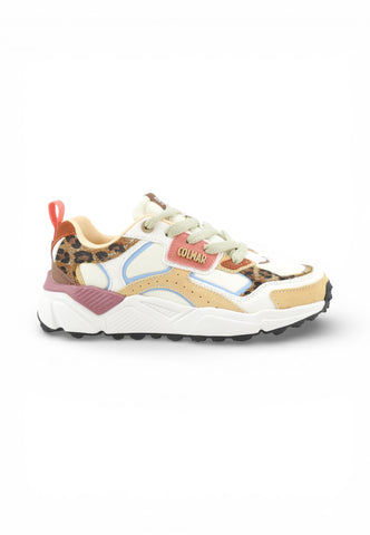 COLMAR Sneakers Donna Bianco Beige Animalier GARNERW075-PE26