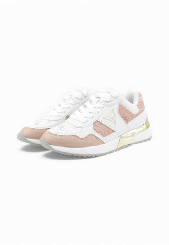 GUESS Sneakers Donna Bianco Rosa Oro FLFMICELE12-PE26-BLUSH
