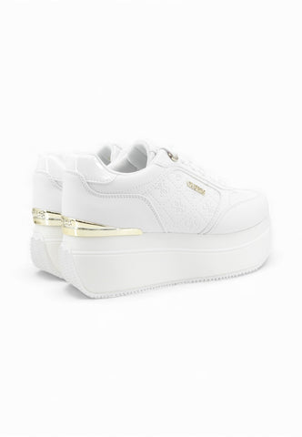 GUESS Sneakers Donna Bianco Oro FLPC10FAL12-PE26-WHITE