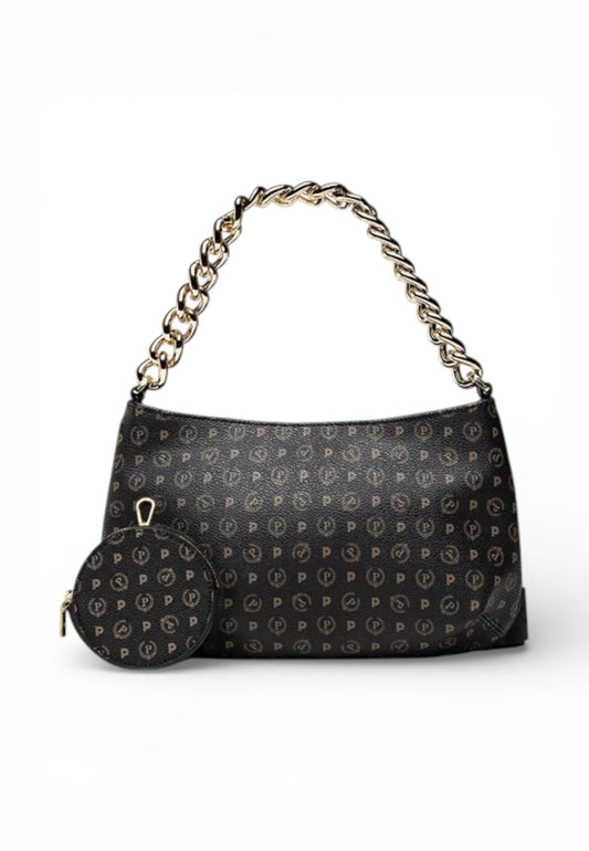 POLLINI Borsa Tracolla Donna Nero Beige TE8490PP0FQ1100A-PE26