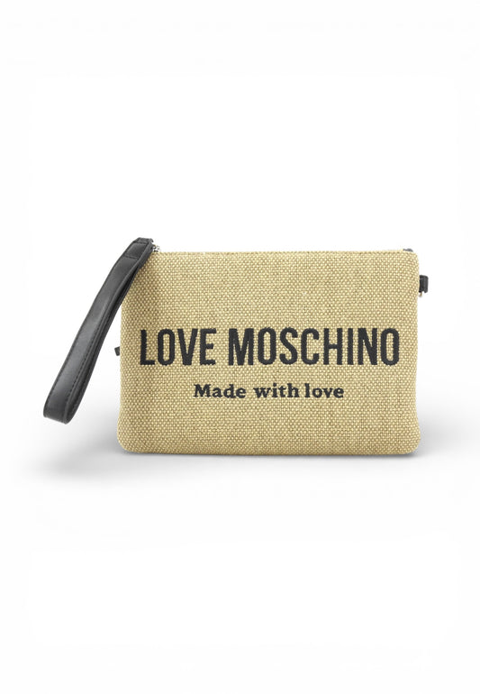 LOVE MOSCHINO Borsa Pochette Donna Beige Nero JC4230PP0OKB190A-PE26