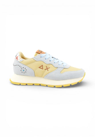 SUN68 Sneakers Donna Azzurro Giallo Borchie Z36205-PE26-05