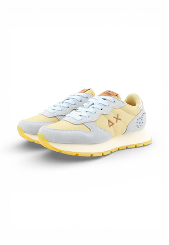 SUN68 Sneakers Donna Azzurro Giallo Borchie Z36205-PE26-05