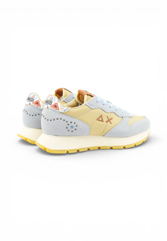 SUN68 Sneakers Donna Azzurro Giallo Borchie Z36205-PE26-05
