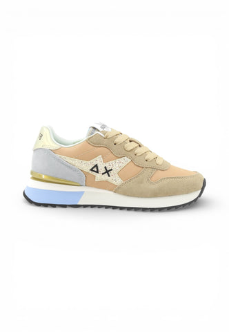 SUN68 Sneakers Donna Beige Azzurro Glitter Z36214-PE26-16
