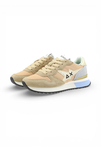 SUN68 Sneakers Donna Beige Azzurro Glitter Z36214-PE26-16