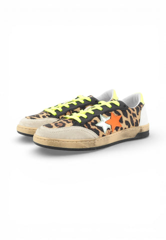 2STARS Sneakers Donna Beige Nero Animalier 2SD5041_190-PE26-190