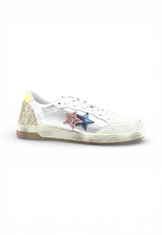 2STARS Sneakers Donna Bianco Oro Glitter 2SD5027_484-PE26-484