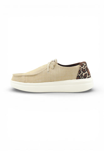 HEY DUDE Stringate donna Beige Animalier HD.43780-PE26-2UG