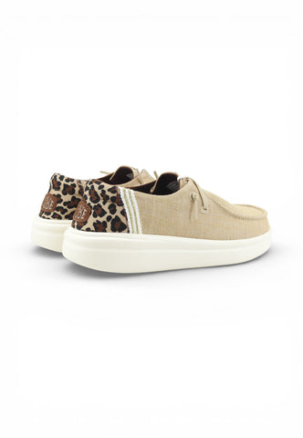 HEY DUDE Stringate donna Beige Animalier HD.43780-PE26-2UG