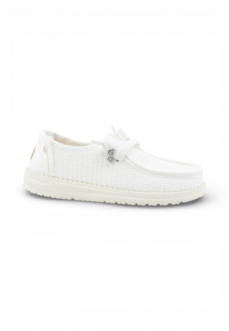 HEY DUDE Stringate Donna Bianco HD.45203-PE26-1WQ