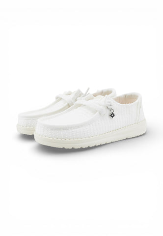 HEY DUDE Stringate Donna Bianco HD.45203-PE26-1WQ