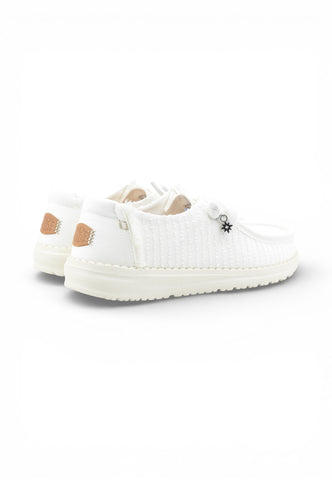 HEY DUDE Stringate Donna Bianco HD.45203-PE26-1WQ