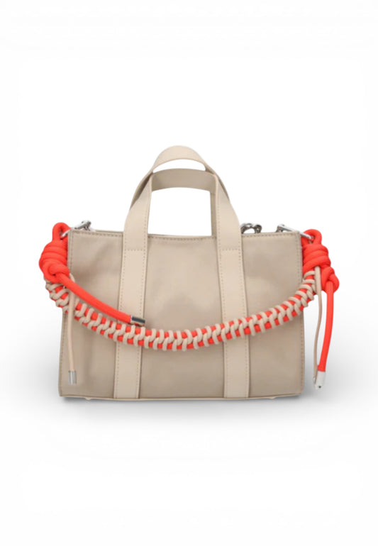 SUN68 Borsa A Mano Donna Beige Rosso Y36201-PE26-18