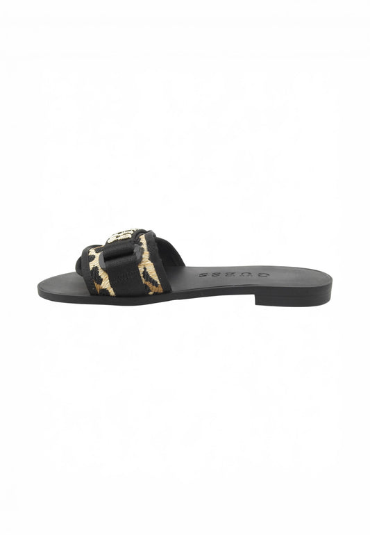 GUESS Ciabatte Donna Nero Animalier FLJEL5FAB03-PE26-BLKNA