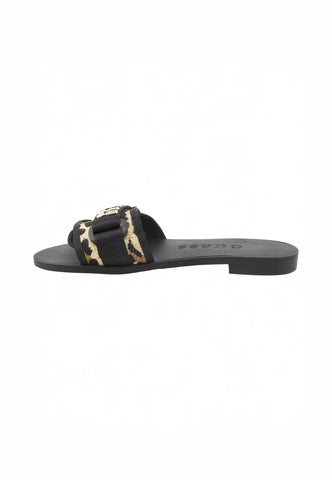 GUESS Ciabatte Donna Nero Animalier FLJEL5FAB03-PE26-BLKNA