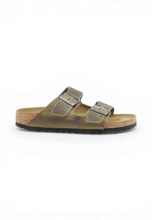 BIRKENSTOCK Ciabatte Arizona Big Buckle Uomo Verde Beige 1019377-PE26