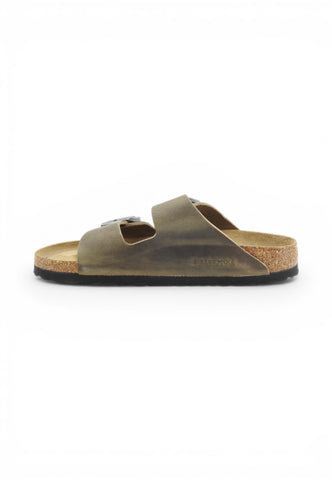 BIRKENSTOCK Ciabatte Arizona Big Buckle Uomo Verde Beige 1019377-PE26