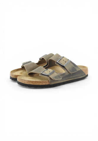 BIRKENSTOCK Ciabatte Arizona Big Buckle Uomo Verde Beige 1019377-PE26