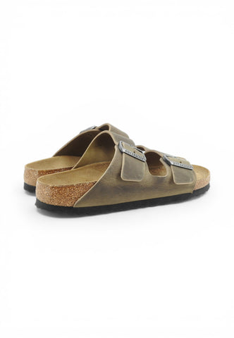 BIRKENSTOCK Ciabatte Arizona Big Buckle Uomo Verde Beige 1019377-PE26