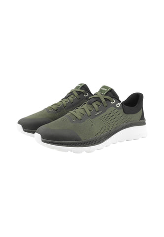 GEOX Sneakers Uomo Verde Nero U65HUB0006K-PE26-CB31E