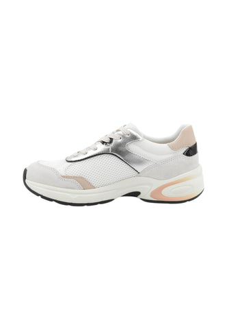 GEOX Sneakers Donna Bianco Argento Rosa D65YLA014BN-PE26-C0007