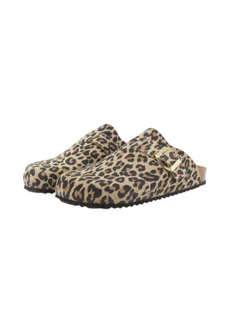 GEOX Ciabatte Sabot Donna Beige Nero Animalier D65Y3J000BS-PE26-C5018