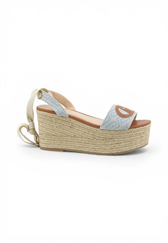 LIU JO Sandali Zeppa Donna Azzurro Marrone SA6085TX523S1106-PE26