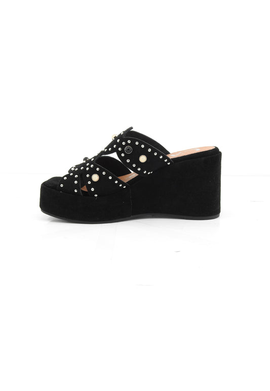 CAFE NOIR Sandali Zeppa Donna Nero Pietre C1GA6920-PE26-N001