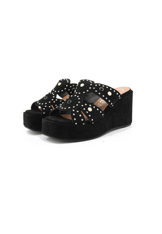 CAFE NOIR Sandali Zeppa Donna Nero Pietre C1GA6920-PE26-N001