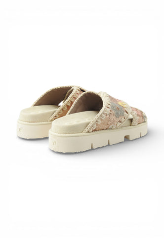 MOU Ciabatte Sequins Donna Beige Multicolore Paillettes MU.SW461017G-PE26-SSNUD